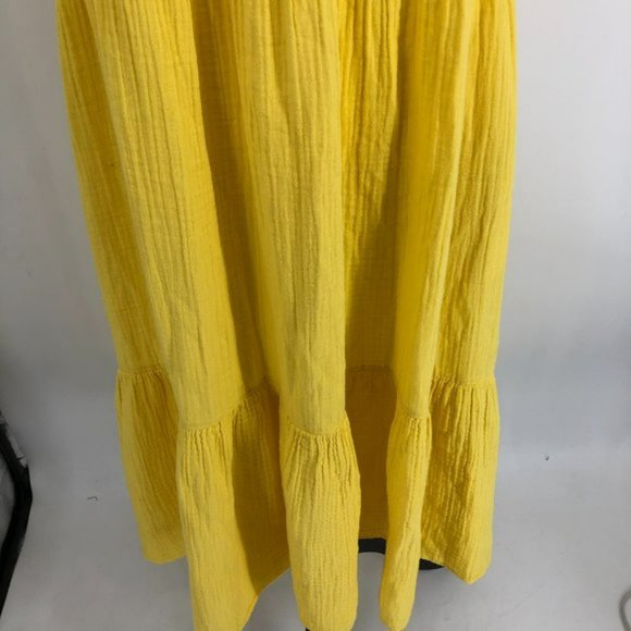 Xirena Lemon Yellow Reagen Cotton Gauze Halter Backless Long Midi Dress XS - Picture 7 of 7